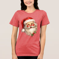 Holly Jolly Santa Claus Retro Natal