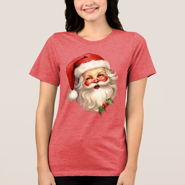 Holly Jolly Santa Claus Retro Natal (Frente)