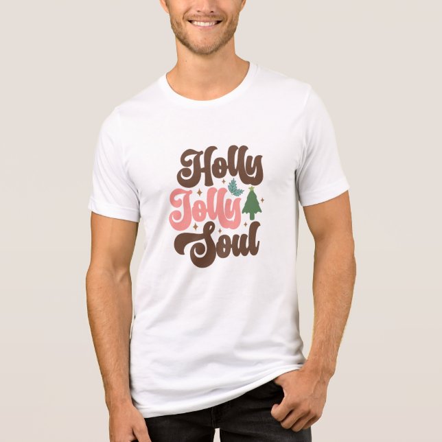 Holly Jolly Soul Retro Groovy Feriados de Natal (Frente)