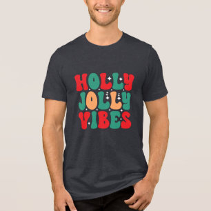 Holly Jolly Vibes Retro Groovy Feriados de Natal