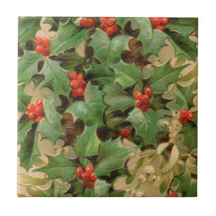 Holly Tree Natal Foliday Art Impressão Greenery