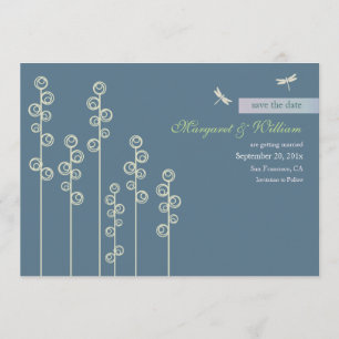 Hollyhock & Dragon Fly Salvar o Anúncio de Data