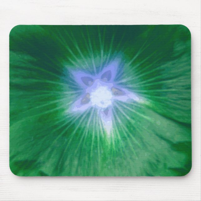 Hollyhock Flower Gorgeous Green Mousepad (Frente)