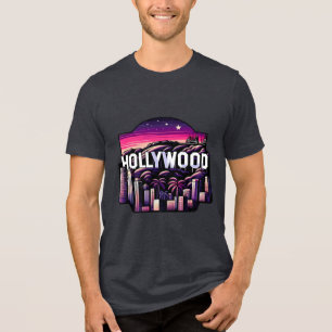 Hollywood Skyline   Arte de paisagem urbana retrô-