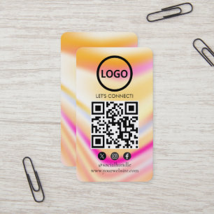 Holograma, Cartões Personalizados Modernos, QR de