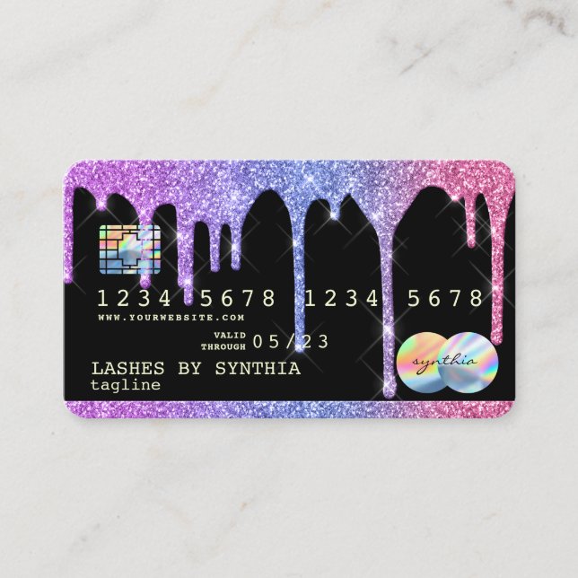 Holograph Reduz Cartão de Crédito Moderno (Frente)