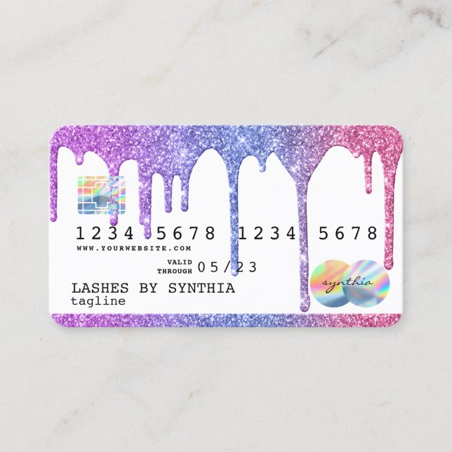 Holograph Reduz Cartão de Crédito Moderno (Frente)