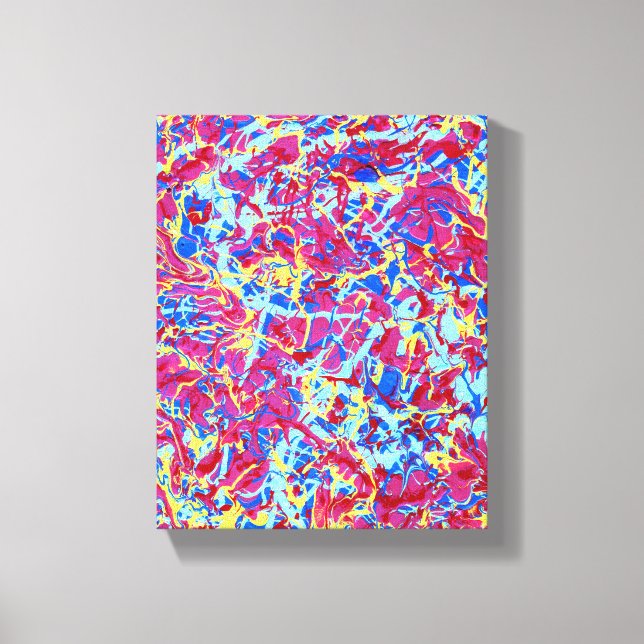 Homage à Pollock 1, canvas vívida de pintura gota- (Frente)