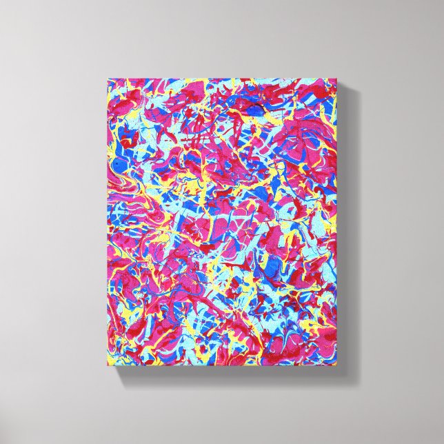 Homage à Pollock 1, canvas vívida de pintura gota- (Frente)