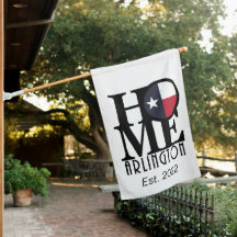 HOME Arlington Texas House Flag (ano personalizáve