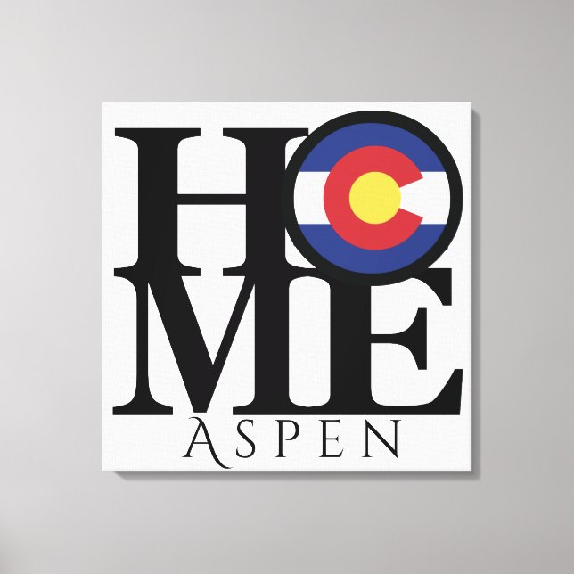 HOME Aspen Colorado Canvas Art (Frente)
