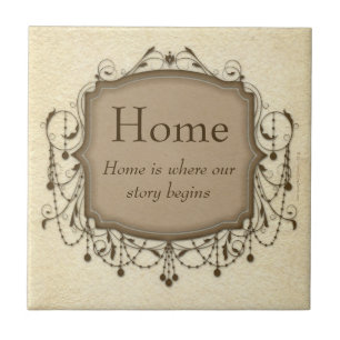 Home, Mensagem Sentimental - Placa de Azulejo Chan