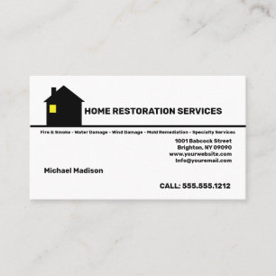 Home Restoration Services Cartão de visita