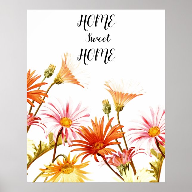 Home Sweet Home Daisy Wallart Poster (Frente)