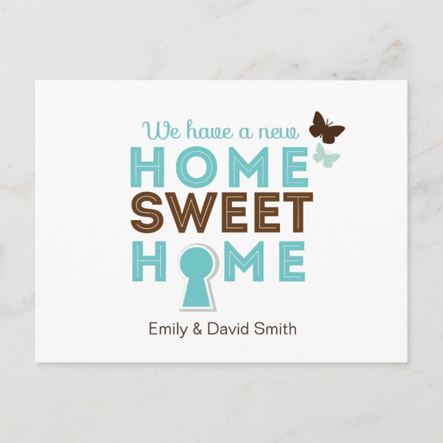 Home Sweet Home {new home} Cartão postal (Frente)