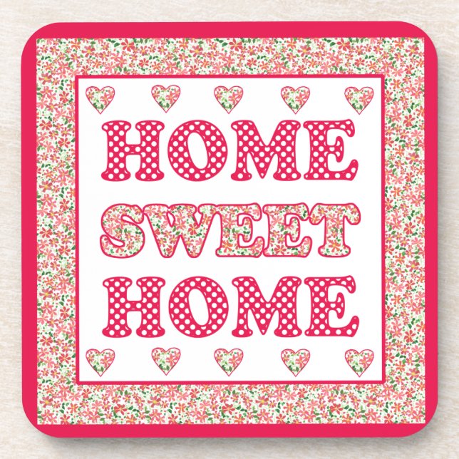 Home Sweet Home Porta copos Red and White Mix'n'Ma (Frente)