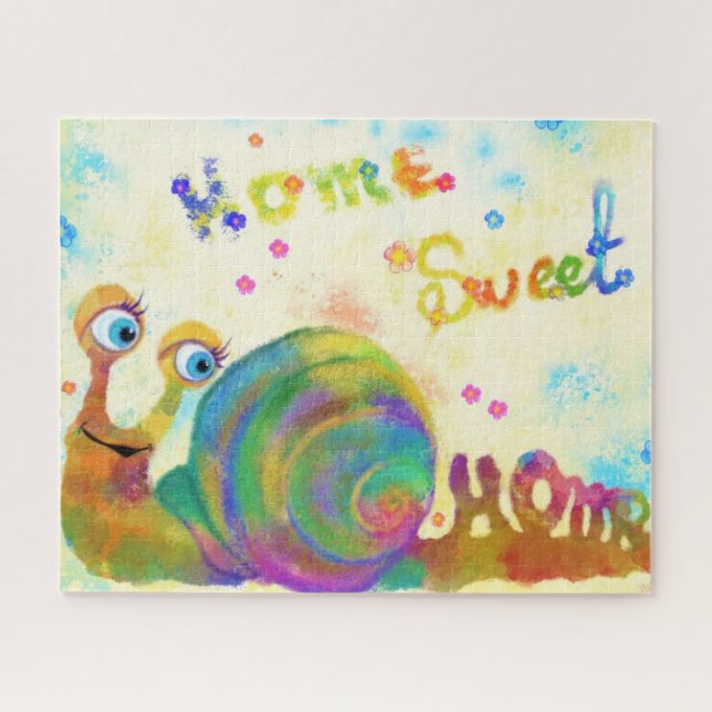 Home Sweet Home Quebra-cabeça com Happy Snail (Horizontal)