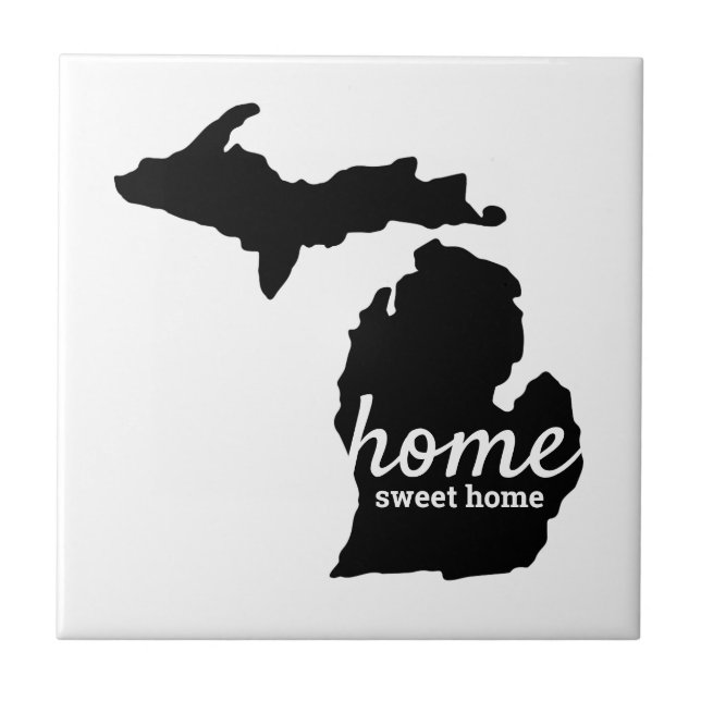 Home Sweet Home Silhouette de Michigan (Frente)