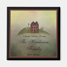 Home Sweet Home Square Imã de geladeira