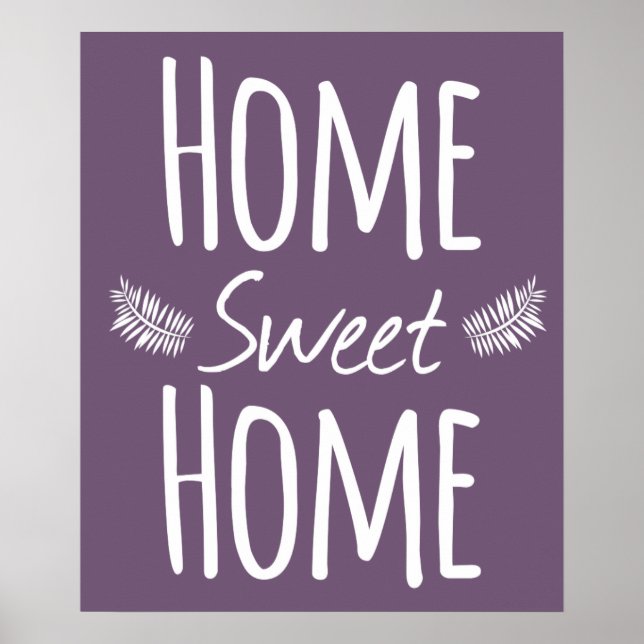 Home Sweet Home Typografia Poster (Frente)