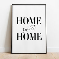 Home Sweet Home Typografia Poster