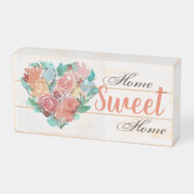 Home Sweet Home-Wood Box Sinal
