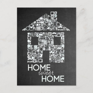 Home Sweet Novo Endereço Cartão de Nota do Quadro