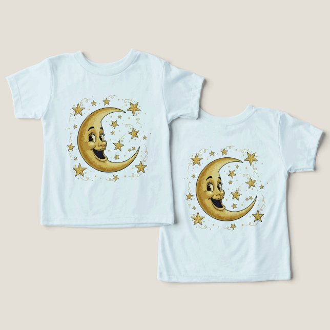 Homem Antigo e Caprichoso na Lua | Celesti Dourado (Design Frente e Verso)