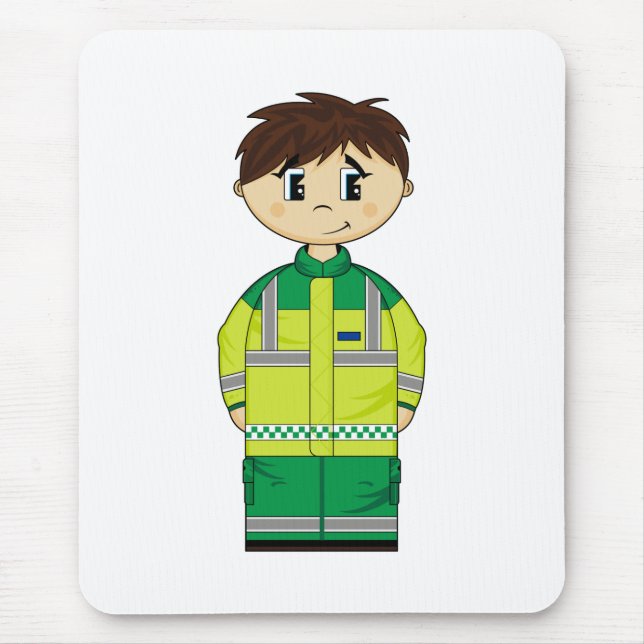 Homem bonito Mousepad da ambulância (Frente)