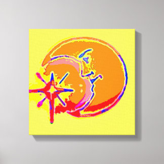 Homem Brilhante na Canvas da Lua