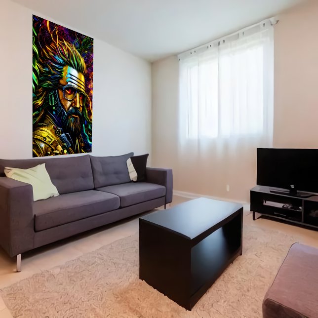 Homem com barba e óculos | AI Art Poster (Criador carregado)