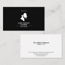 Homem com Cartão de visita de Logotipo Barber de B