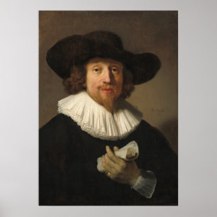 Homem com Folha de Música, Poster Rembrandt de Bel