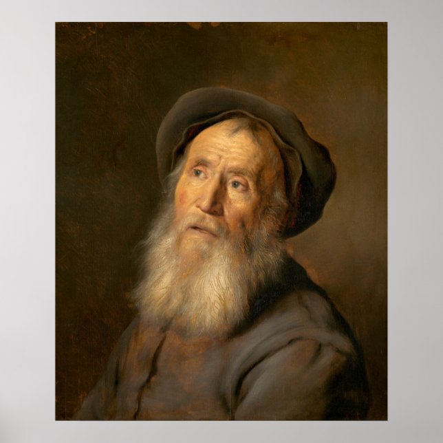 Homem com um Beret - Jan Lievens Fine Art Poster (Frente)
