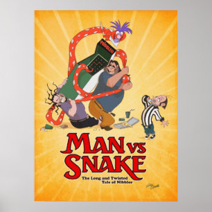 HOMEM CONTRA o poster de Don Bluth do COBRA de