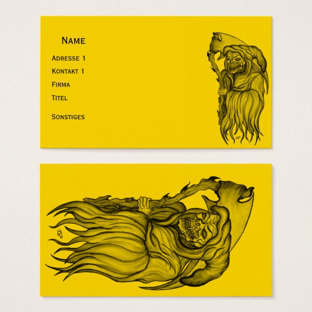 Homem de Ceia - A Morte, Ceifador (Frente & Verso)