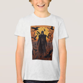 Homem de crânio com corvos