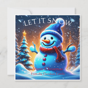 Homem de Neve: Cartão de Natal Retroativo Personal