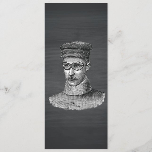 Homem de Óculos de Vapor de Quadro Preto (Frente)