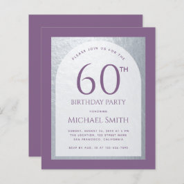 Homem de Orçamento Aniversário Dusty Púrpura Prate