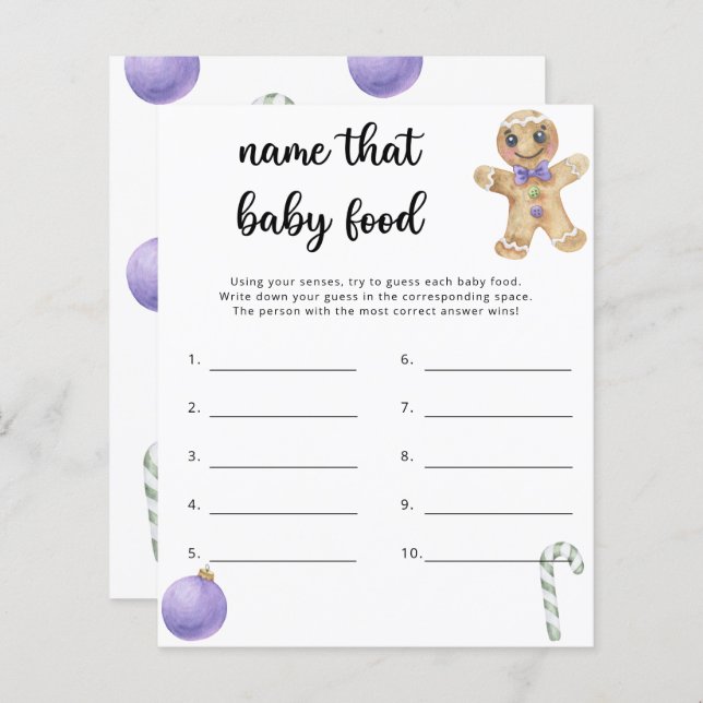 Homem de pão de gengibre - Diga a essa comida (Frente/Verso)