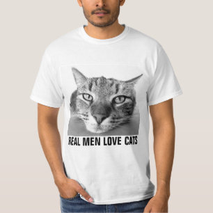 Homem de Verdade Ama Gatos, Camisetas de Gato para