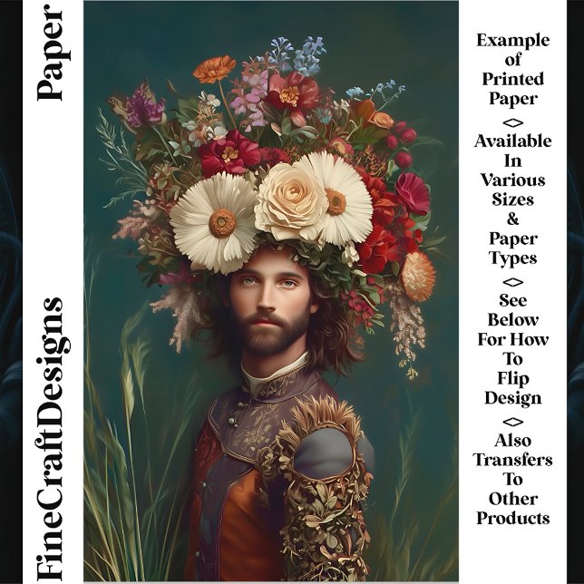 Homem, Flores Cabeçalho / Coroa Papel de Artesanat (Criador carregado)