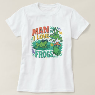 Homem I Adoro Camisa Sapos - Sapo Engraçado Sobre
