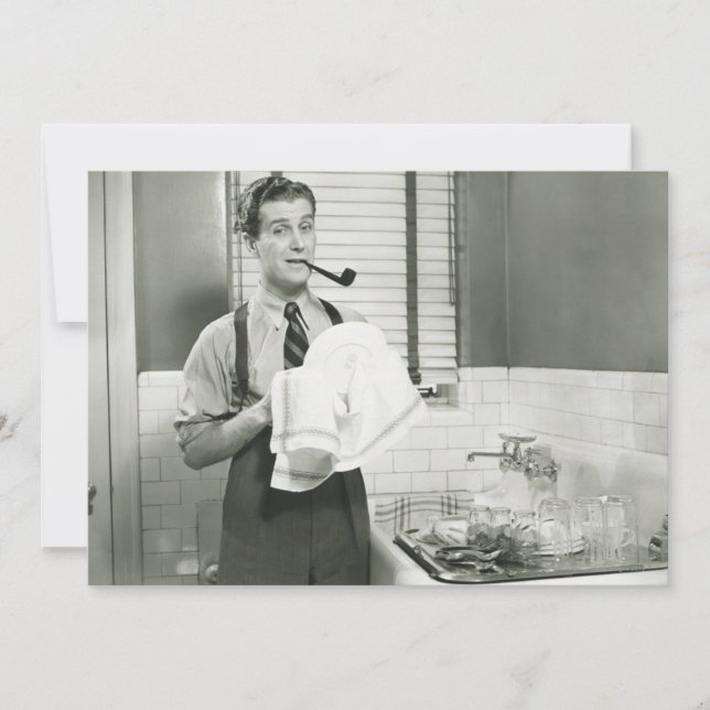 Homem Lavando Pratos (Frente)