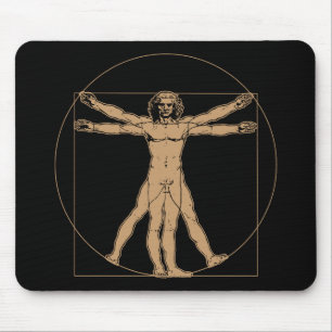 Homem Mousepad de da Vinci Vitruvian