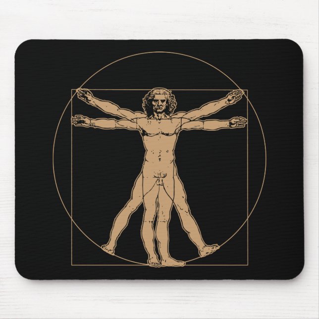 Homem Mousepad de da Vinci Vitruvian (Frente)
