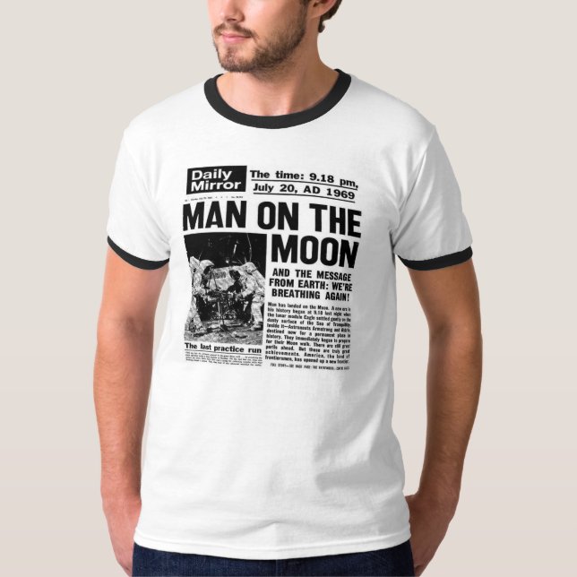 Homem na camiseta lua (Frente)