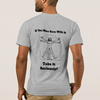 Homem Nascer leva a sério Cinza de camiseta mascul