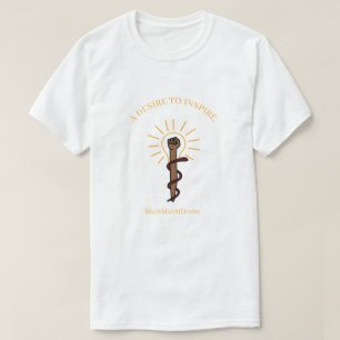 Homem Negro M.D. Camiseta Branca